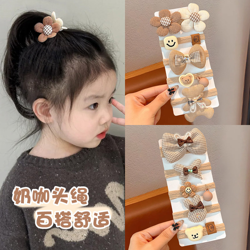 儿童可爱咖色头绳女童扎头发橡皮筋秋冬高弹力耐用发圈小女孩发绳,饰品/流行首饰/时尚饰品新,发饰,淘宝优惠券,粉丝福利购,淘宝优惠卷