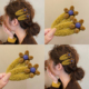 毛绒花朵发夹韩系高级感侧边刘海夹女前额碎发夹子头饰bb夹鸭嘴夹