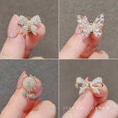 精致胸针女2025新款 高档防走光胸花别针扣针固定衣服扣子领针隐形