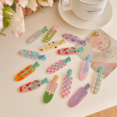 彩色果汁无痕发夹边夹女侧边刘海夹前额碎发夹子头饰化妆专用发卡