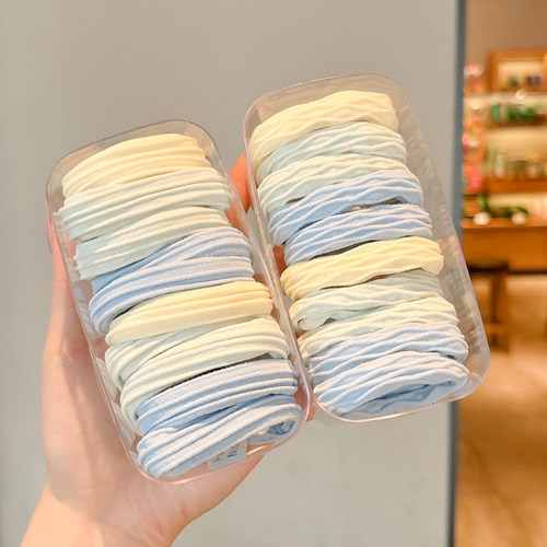 皮筋扎头女高级感可爱海盐蓝发绳