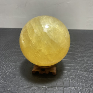 天然黄方解石球冰洲石球原石打磨招聚才客厅店铺开业家居装饰摆件