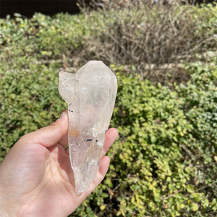 天然白水晶柱摆件矿石标本净石头化石水晶石簇毛料消磁石水晶原石