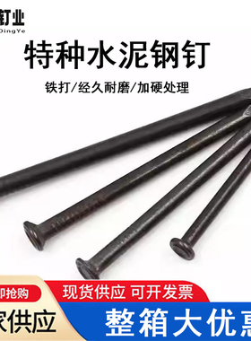 加硬黑色特种水泥钉钢钉相框挂画钉混凝土墙钉洋钉铁钉圆钉