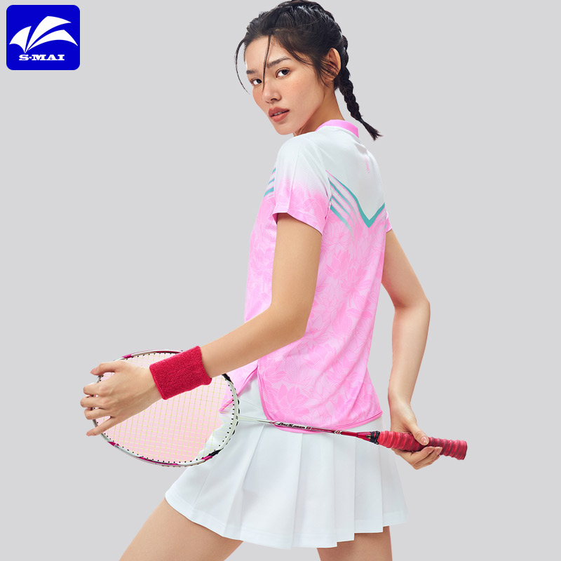 butiky速迈夏季新款羽毛球服女运动套装速干透气短袖T恤短裙裤