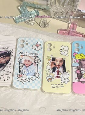 韩系相框式手机壳适用苹果4/5s透明6/7/8plus软妹11/12/13/14/15promax可爱创意xsmax防摔保护xr闺蜜款15plus