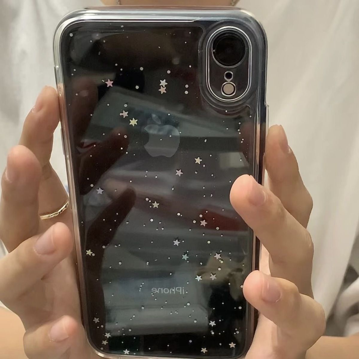 小红书同款星星点点适用苹果15手机壳iPhone11太空透明12/13/14promax小清新6/7/8plus全包xsmax防摔保护XR套