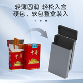 铝合金烟盒20支装 创意刻字专属卷烟保护套 软包粗支自动弹翻盖男士