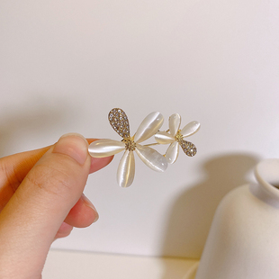 仿猫眼花朵发夹刘海夹少女边夹发卡青蛙扣韩国东大门侧边夹子头饰