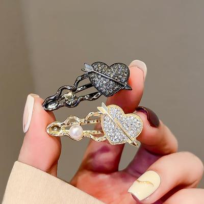 一箭穿心金属发夹女小众设计感