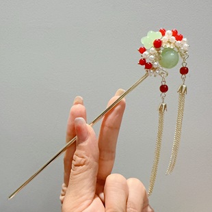 新中式刀马旦京剧脸谱设计感小众中国风高档发簪古风汉服气质发饰