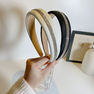 blingbling水钻流苏发箍女网红时髦外出压发海绵头箍超仙气质发饰