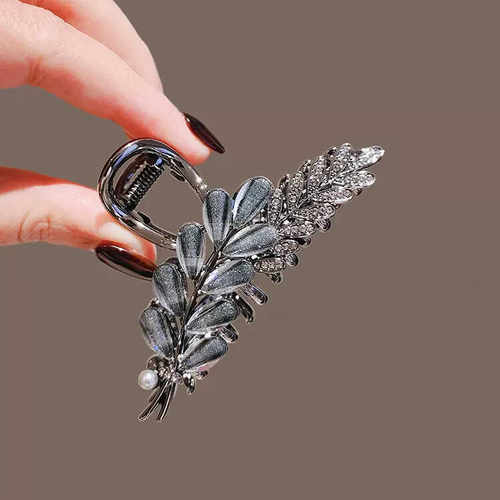 后脑勺中号气质黑色鲨鱼夹轻奢