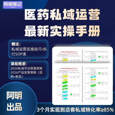 医药门店私域实操技巧 SOP 2026 连锁药店拓客  摆脱会员流失