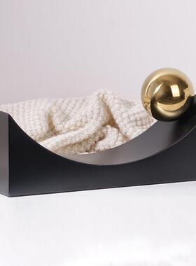 滚动球定格摆件金属工艺品样板房书柜装饰现代何创意艺术摆设组合