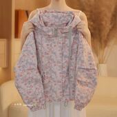 女孩秋季 儿童洋气碎花上衣中大童装 冲锋衣 2025新款 女童外套春秋款