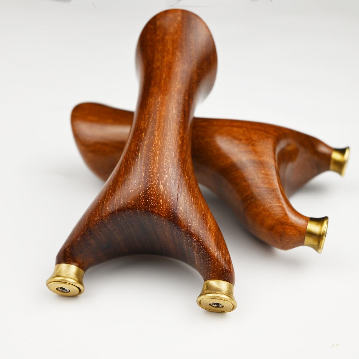 金星紫檀快压实木弹弓扁皮圆头