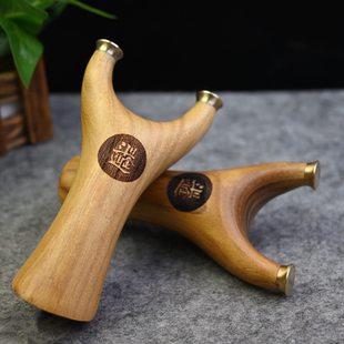 实木花梨铜头打标款手感王微瑕款飞虎扁皮弹弓户外弹弓