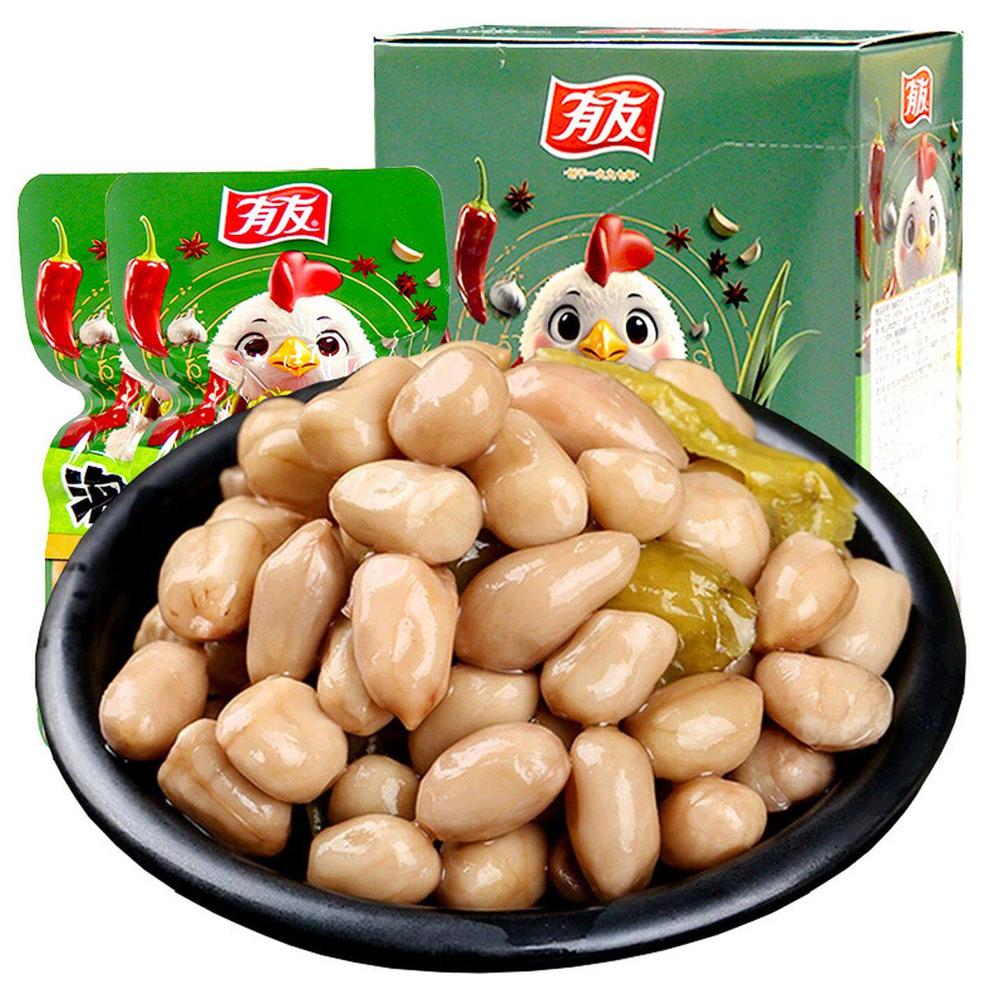有友泡椒花生小包装网红爆款超级好吃的零食休闲食品小吃大全批发