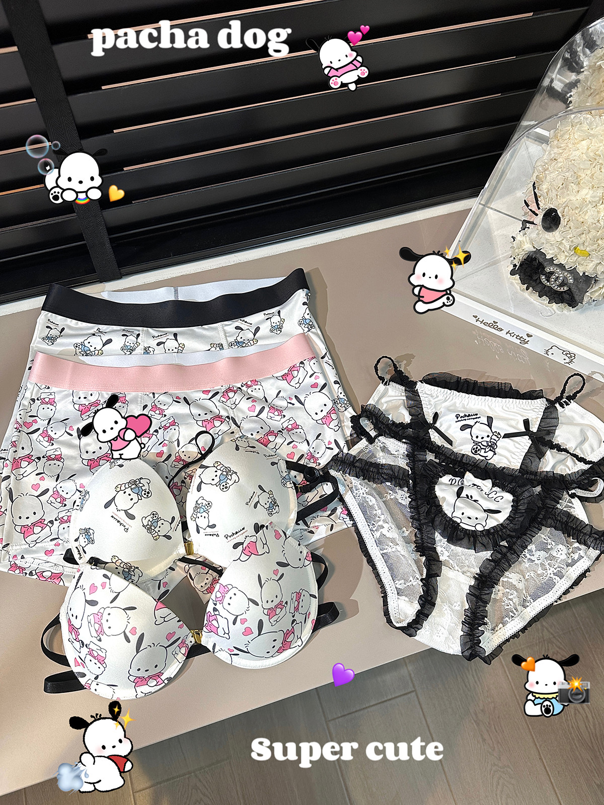 平角可爱三角内裤文胸性感