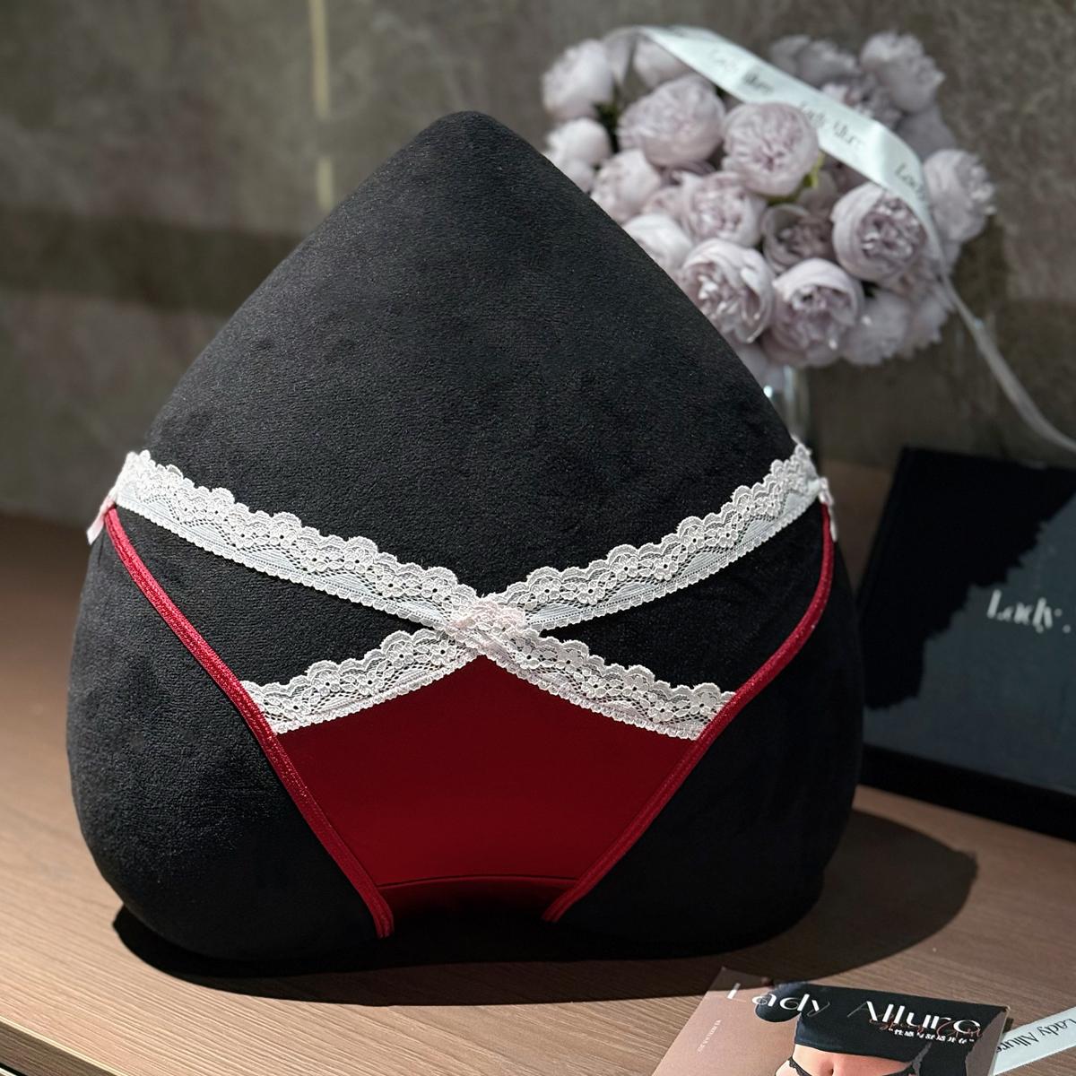 「LA」媚色腰姬 *性感内裤女纯欲蕾丝低腰新款红色透气舒适三角裤