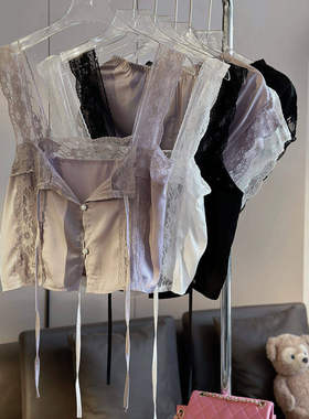 「LA」Agnes·欲见梦境｜静感系列*纯欲蕾丝吊带短裤睡衣套装女夏