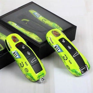 适用新老款保时捷macan帕拉梅拉911卡宴GTS车Taycan勒芒718钥匙壳