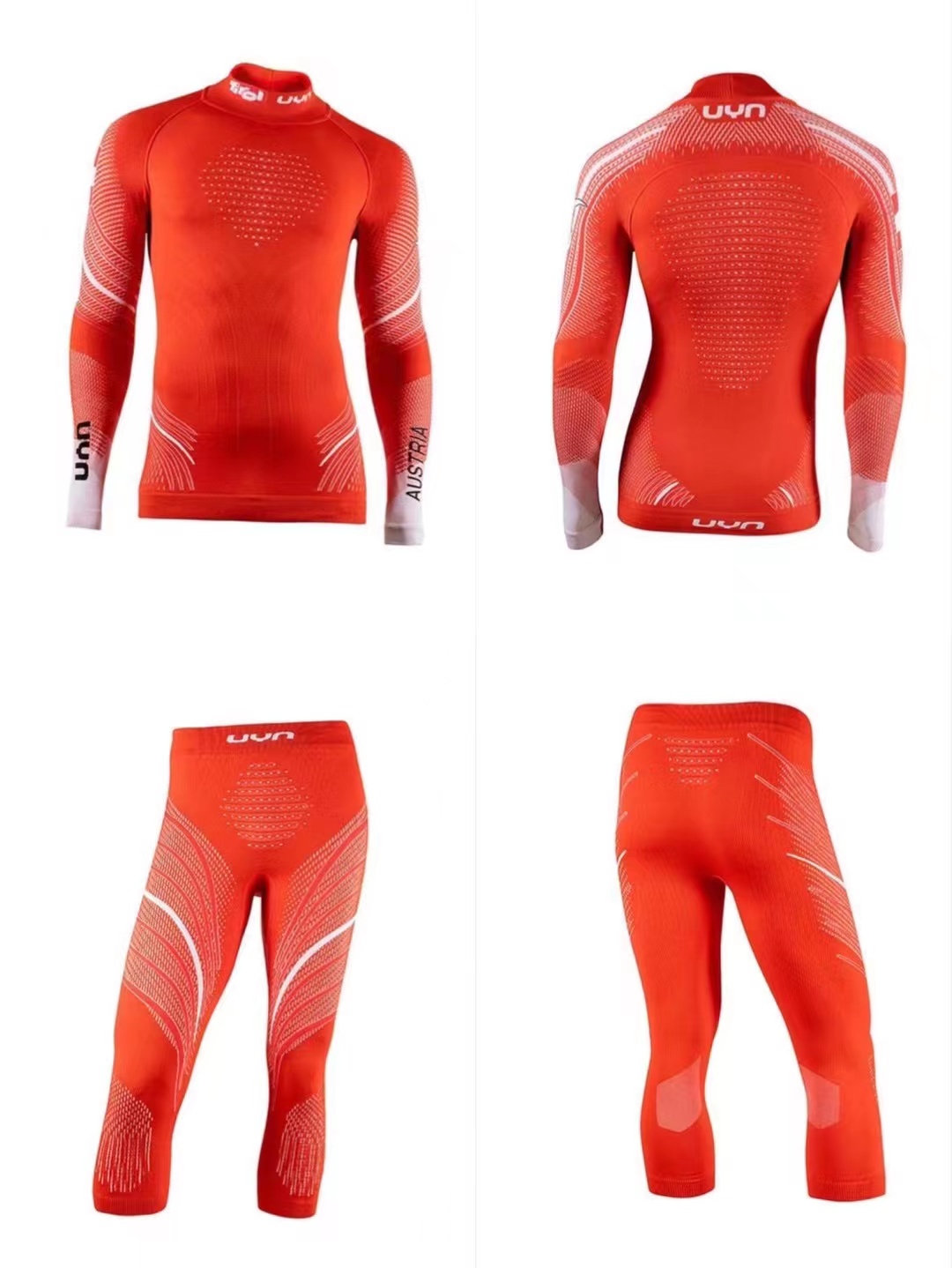 断码款UYN儿童国家队2.0内衣套装滑雪滑冰训练户外保暖速干透气