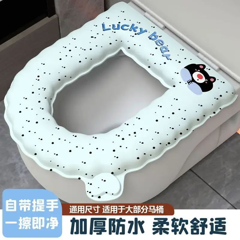 可爱动物马桶坐垫春夏加厚EVA水洗四季通用家用卫生间免洗粘贴