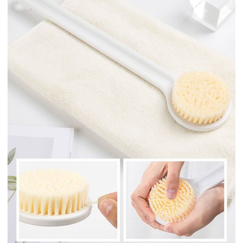 洗澡刷搓澡神器搓背刷磨砂膏后背专用软毛长柄刷子