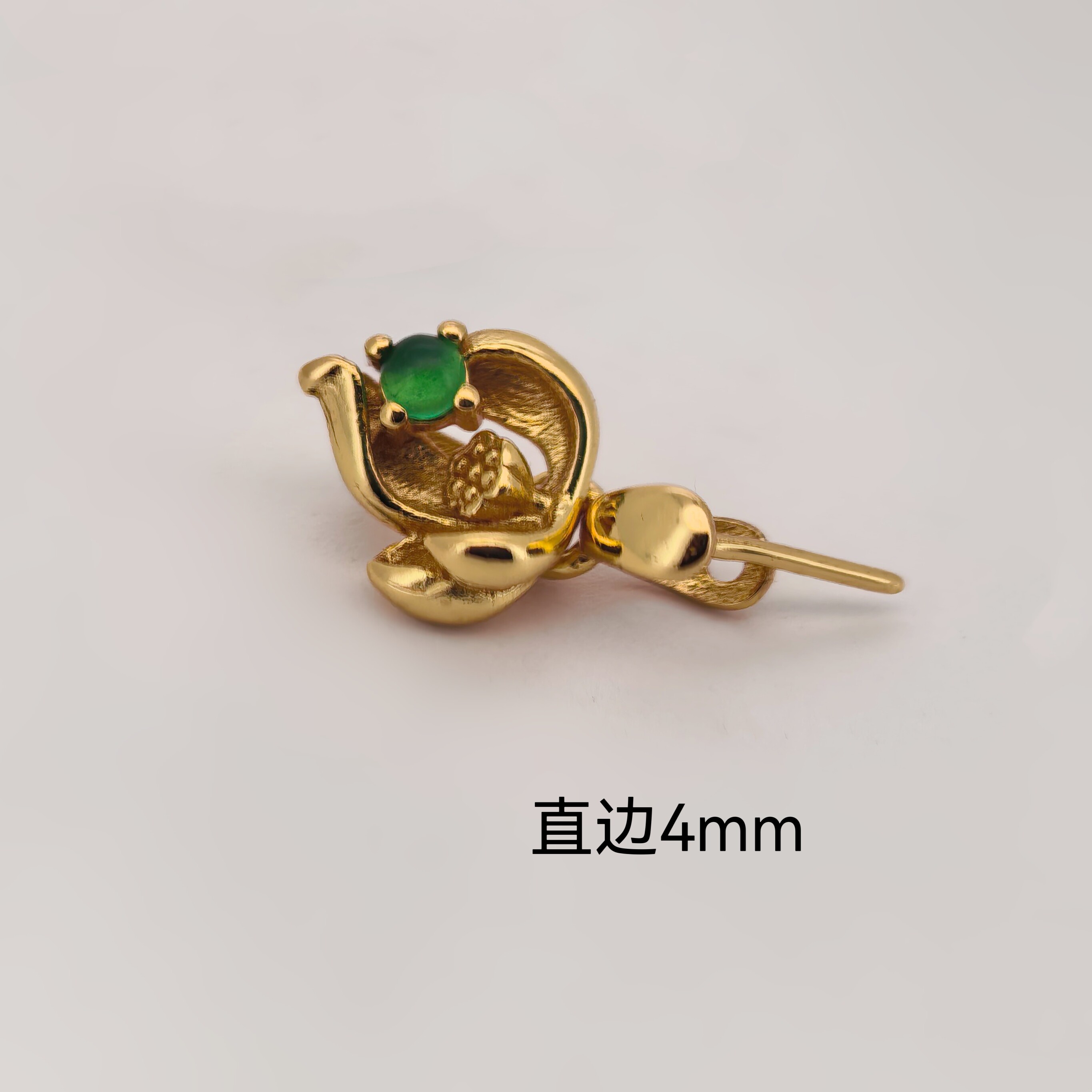 吊坠扣头保色瓜子扣IY配件特小号佛公玉坠夹扣项链挂扣子防过敏