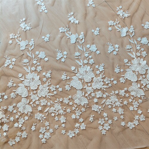 蕾丝婚纱礼服裙小清新亮片布面料