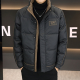 【50绒有报告】羽绒服男潮牌拼接加厚保暖面包服1008-1P130，男装羽绒服，星座1411A