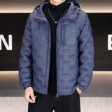 【新标90绒可】户外连帽男士羽绒服1076-1P140，男装羽绒服，星座1411A