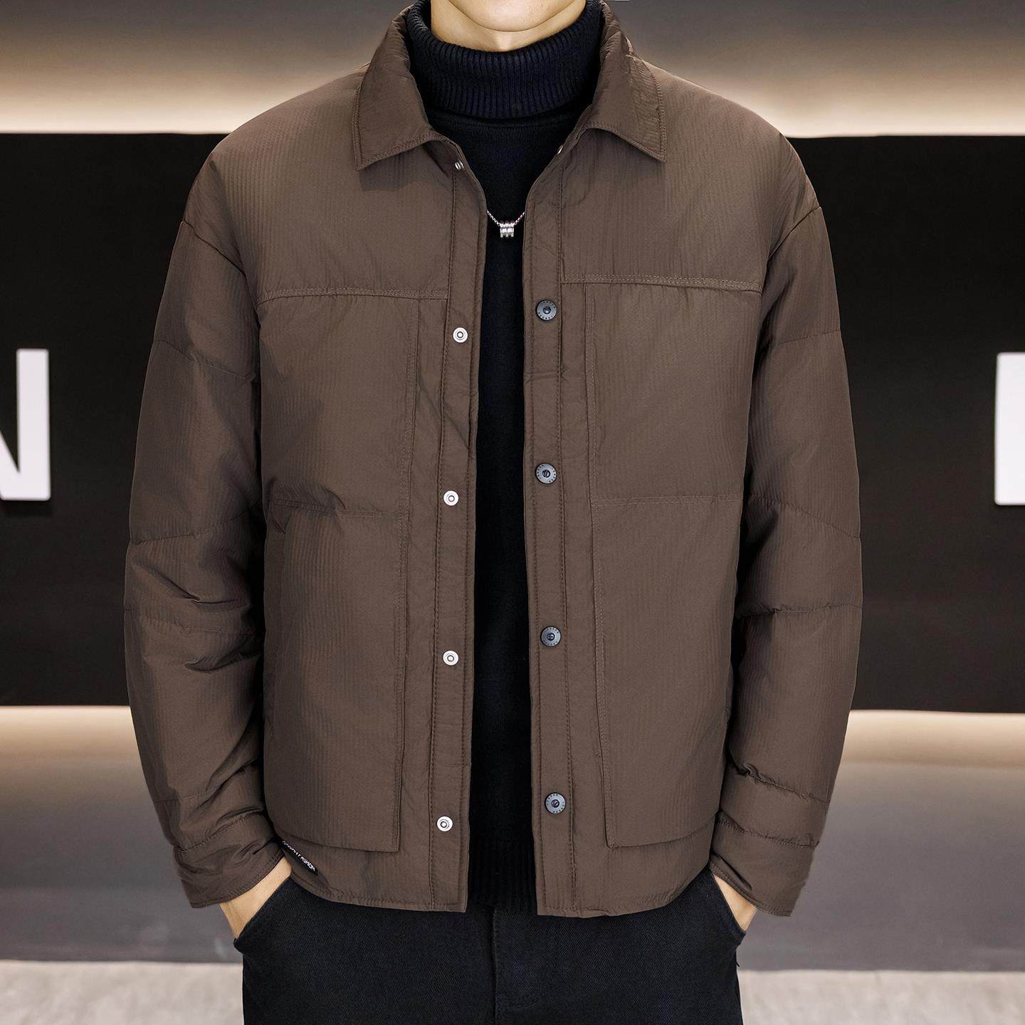 【新标50绒可】户外翻领羽绒服男1062-1P140，男装羽绒服，星座1411A