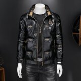 轻薄亮面羽绒服男青年短款2025年冬季加厚白鸭绒立领2967P100，男装羽绒服，星座1411A