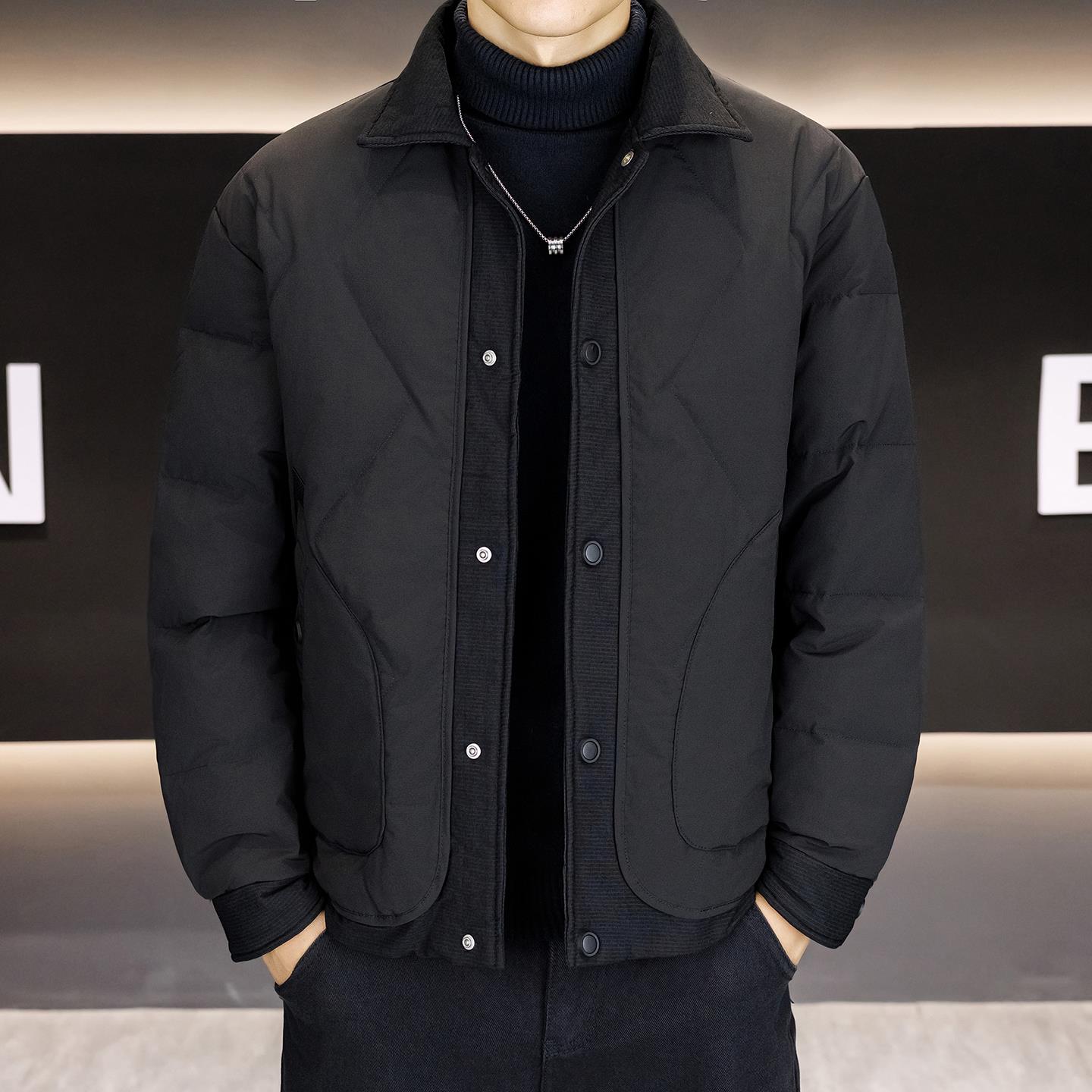 【新标50绒可】假两件户外立领立领羽绒服男1061-1P140，男装羽绒服，星座1411A