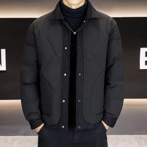 【新标50绒可】假两件户外立领立领羽绒服男1061-1 P140，男装羽绒服，星座1411A