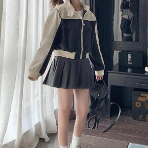 设计师都没穿过的秋装新款拼色休闲宽松夹克棒球服外套