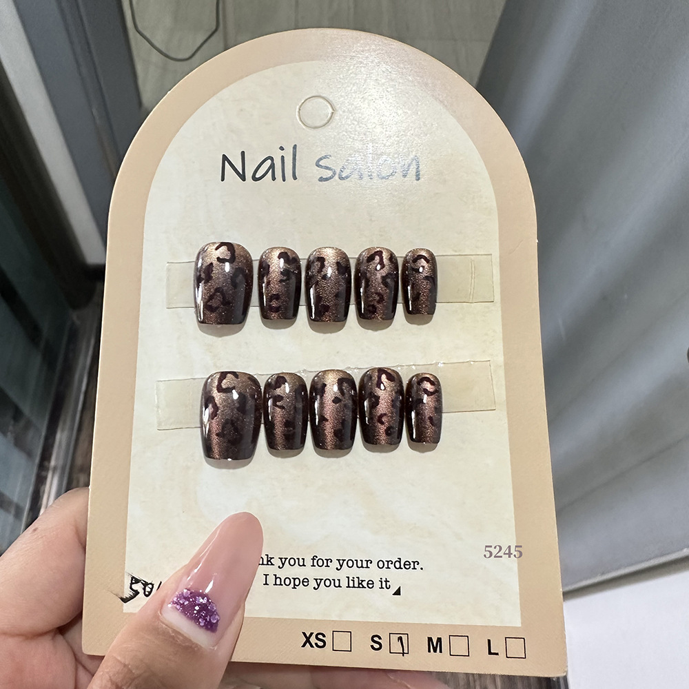 穿戴甲猫眼穿戴甲指甲贴片纯手工半手工美甲假指甲5245