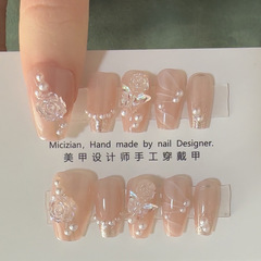 【仙仙飘带】猫纯手工穿戴甲指甲贴片美甲假指甲3123#