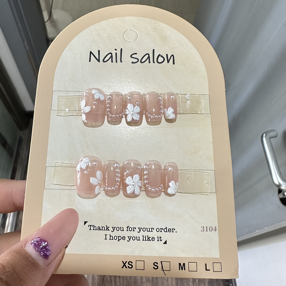 穿戴甲猫眼穿戴甲指甲贴片纯手工半手工美甲假指甲鎏金3104款式