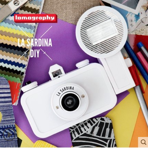 Lomo相机LaSardina DIY白色限定沙丁鱼相机135胶卷22MM广角送胶卷