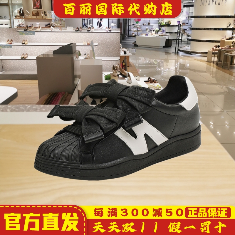 天美意女鞋蝴蝶结百搭厚底