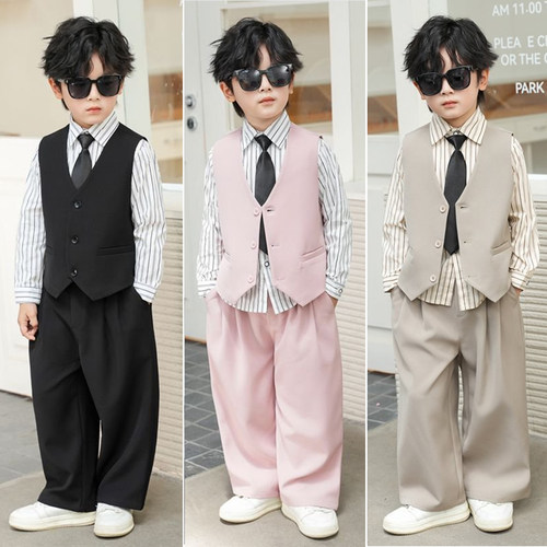 男童小礼服春夏帅气表演西服套装