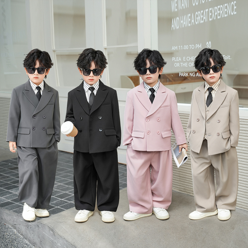 男童礼服西装套装秋冬帅气演出服