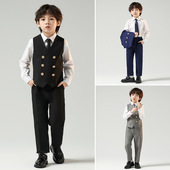 宝宝周岁礼服儿童花童男孩主持钢琴英伦演出服春季 男童小西装 套装