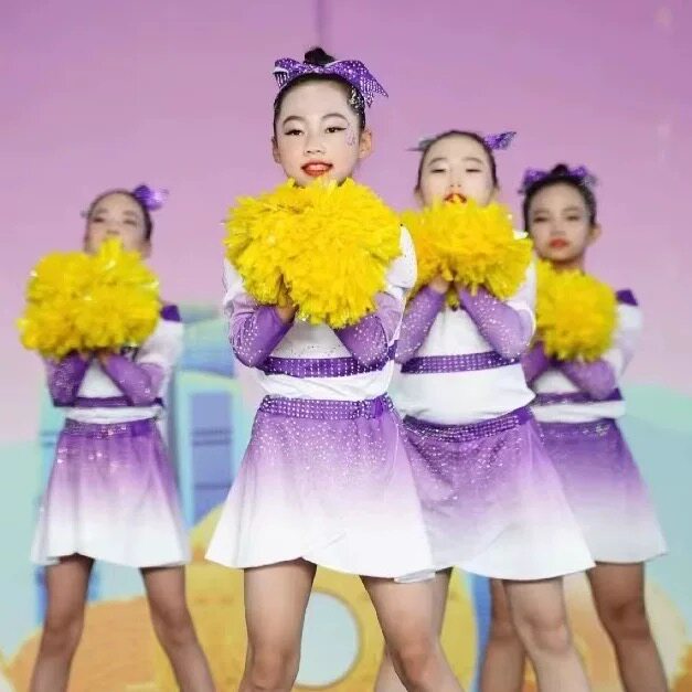 啦啦操服装女童拉拉队表演服中小学生运动会开幕式演出服舞蹈服