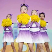 啦啦操服装 演出服舞蹈服 女童拉拉队表演服中小学生运动会开幕式