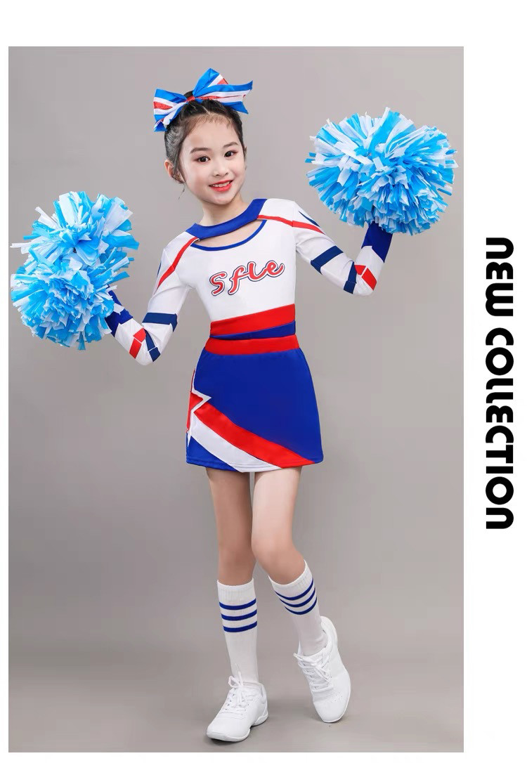 六一儿童啦啦操演出服拉拉队竞技比赛服装学生运动会开幕式表演服